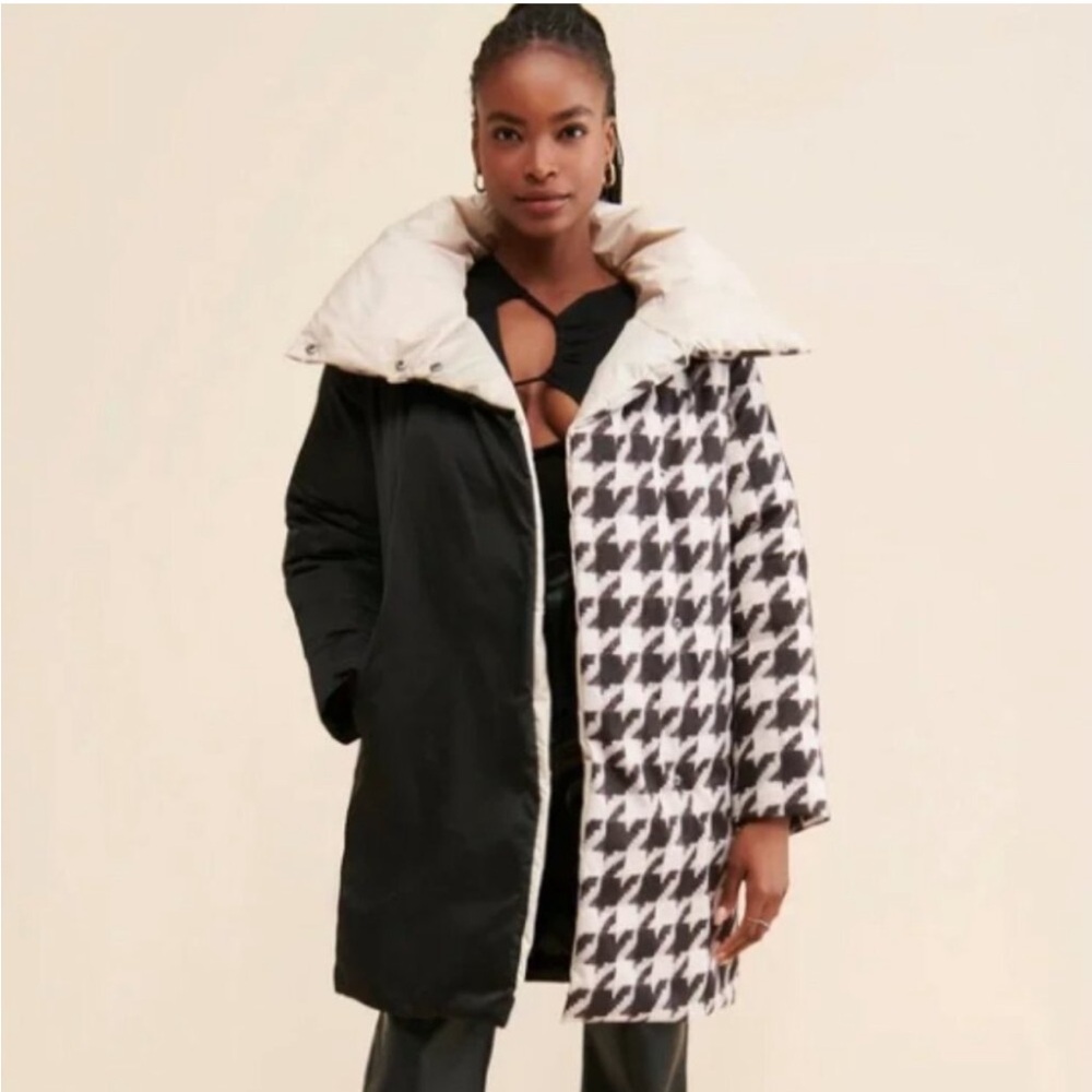 Anthropologie x Bernardo Bernie Mixed Print Puffer Jacket